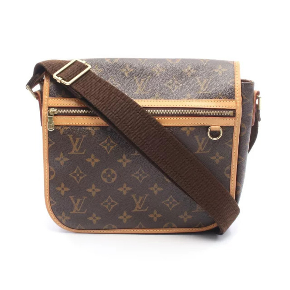 Louis Vuitton Messenger Bosphore Shoulder Bag Canvas Leather Monogram Brown